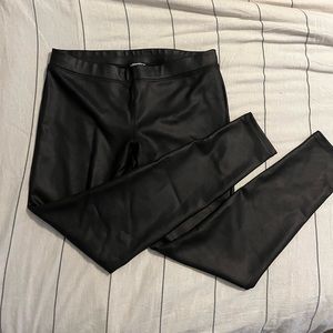 Express black “Leather” leggings